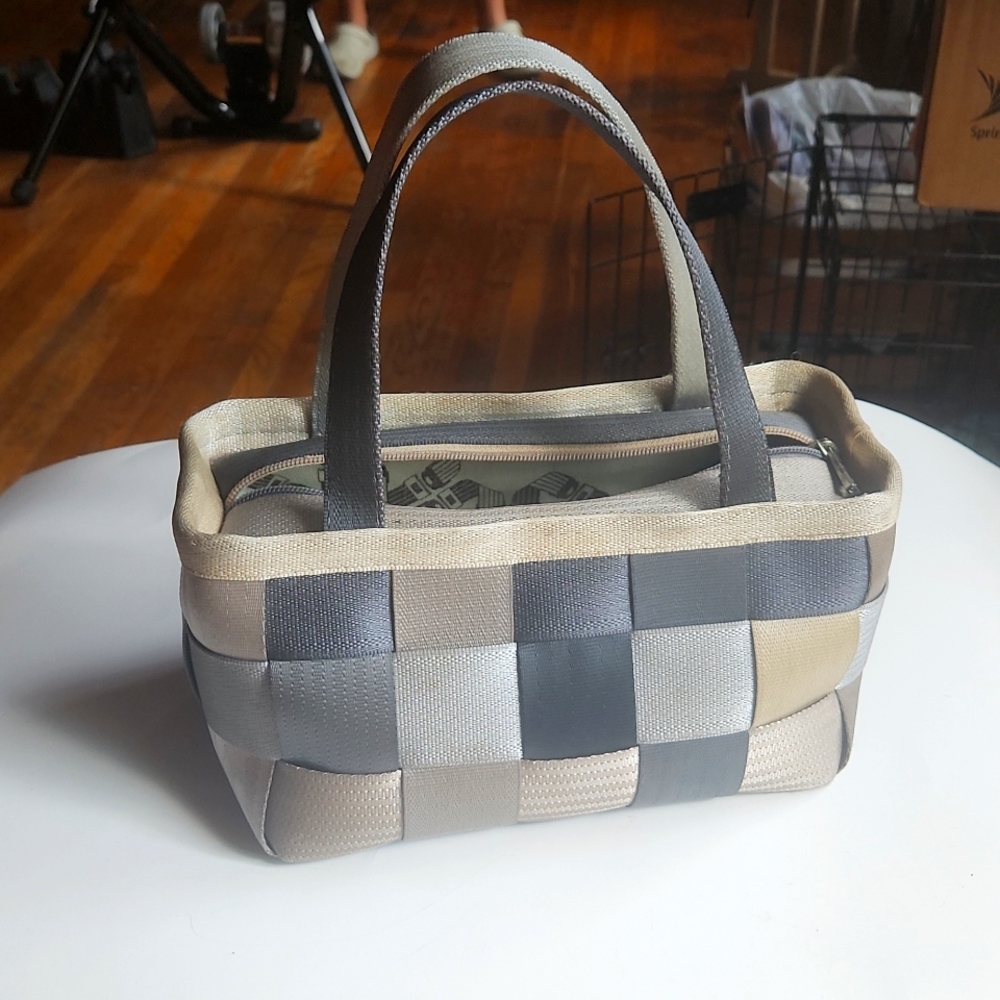 Harvey's recycled Seatbelt purse